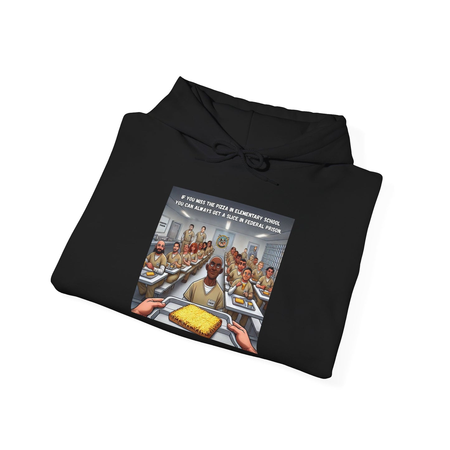 Pizza- Inmate eating - Graphic Unisex Heavy Blend™ Hoodie