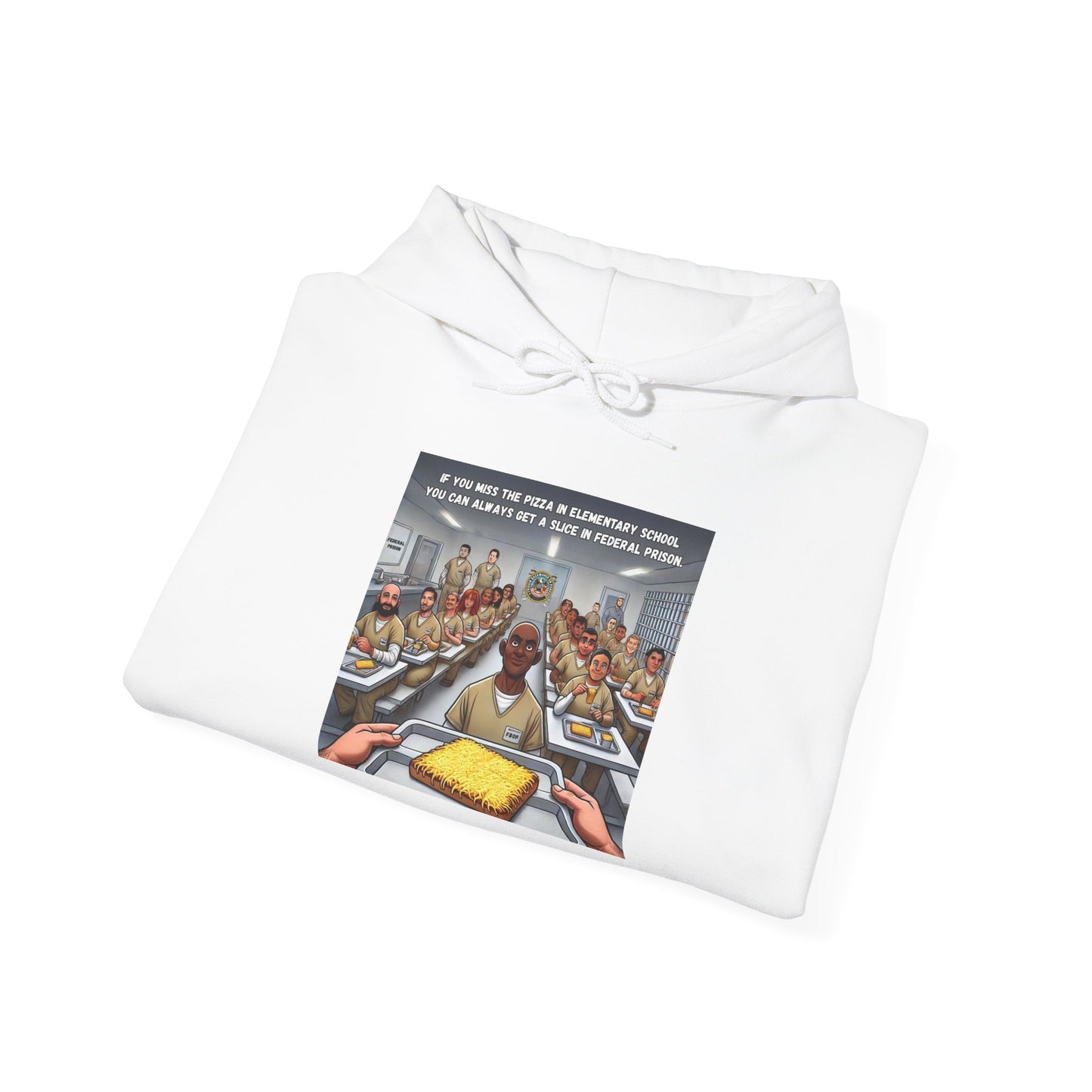 Pizza- Inmate eating - Graphic Unisex Heavy Blend™ Hoodie
