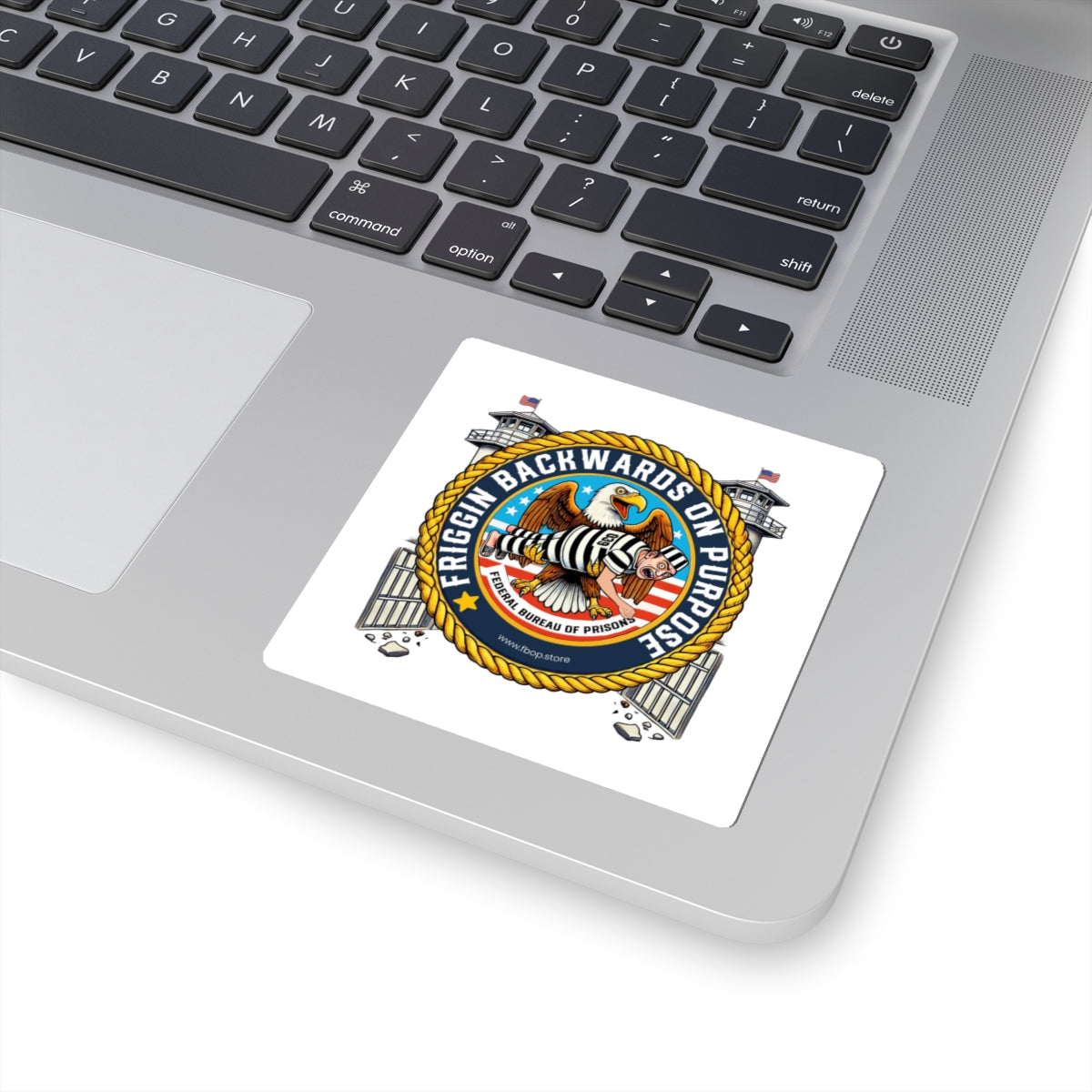 FBOP Kiss-Cut Stickers - 'Friggin Backwards on Purpose' Prison-Themed Decals for Laptops & Journals