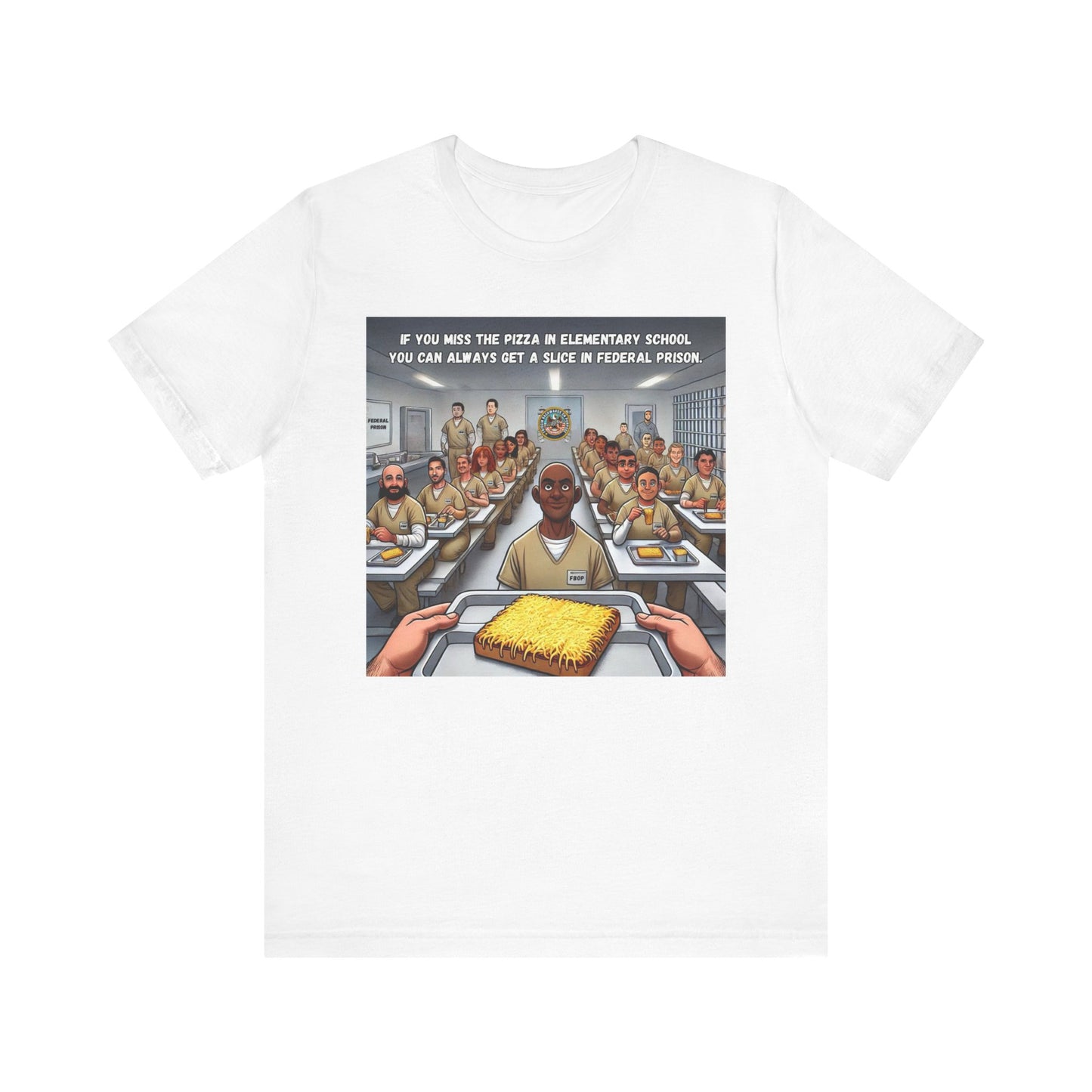 Inmate eating Pizza - Graphics T-Shirt