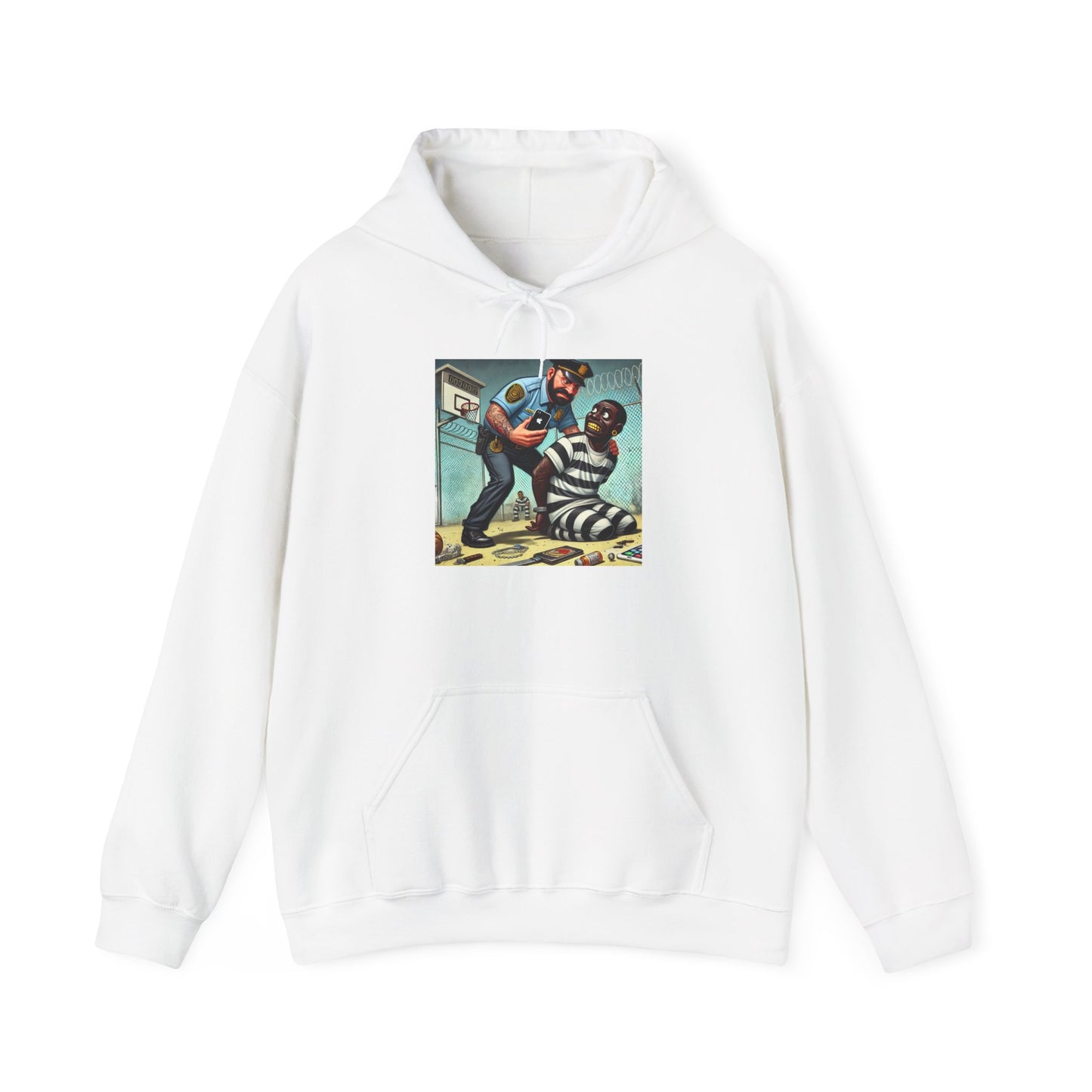 Inmate caught by Policeman - Graphic Unisex Heavy Blend™ Hoodie