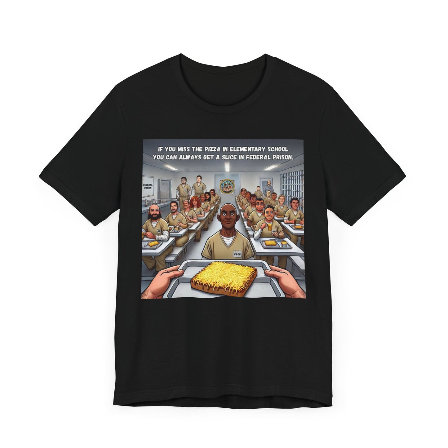 Inmate eating Pizza - Graphics T-Shirt