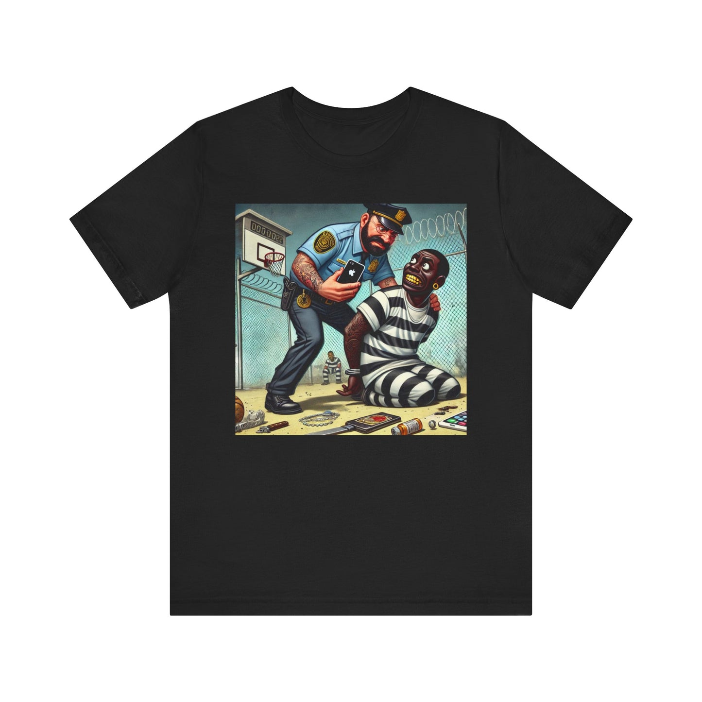 Policeman Seizing - Graphics T-Shirt
