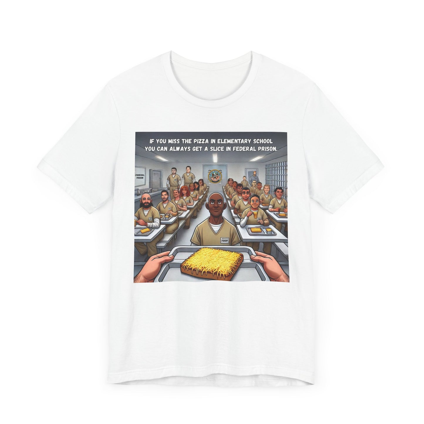 Inmate eating Pizza -  Graphics T-Shirt
