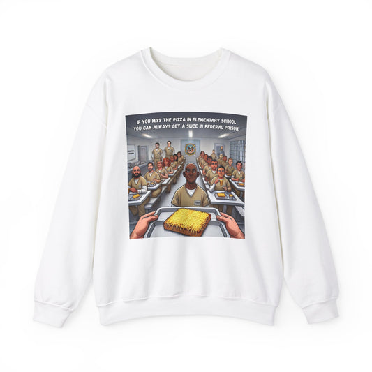 Inmate eating Pizza - Sweatshirt - Unisex Heavy Blend™ Crewneck