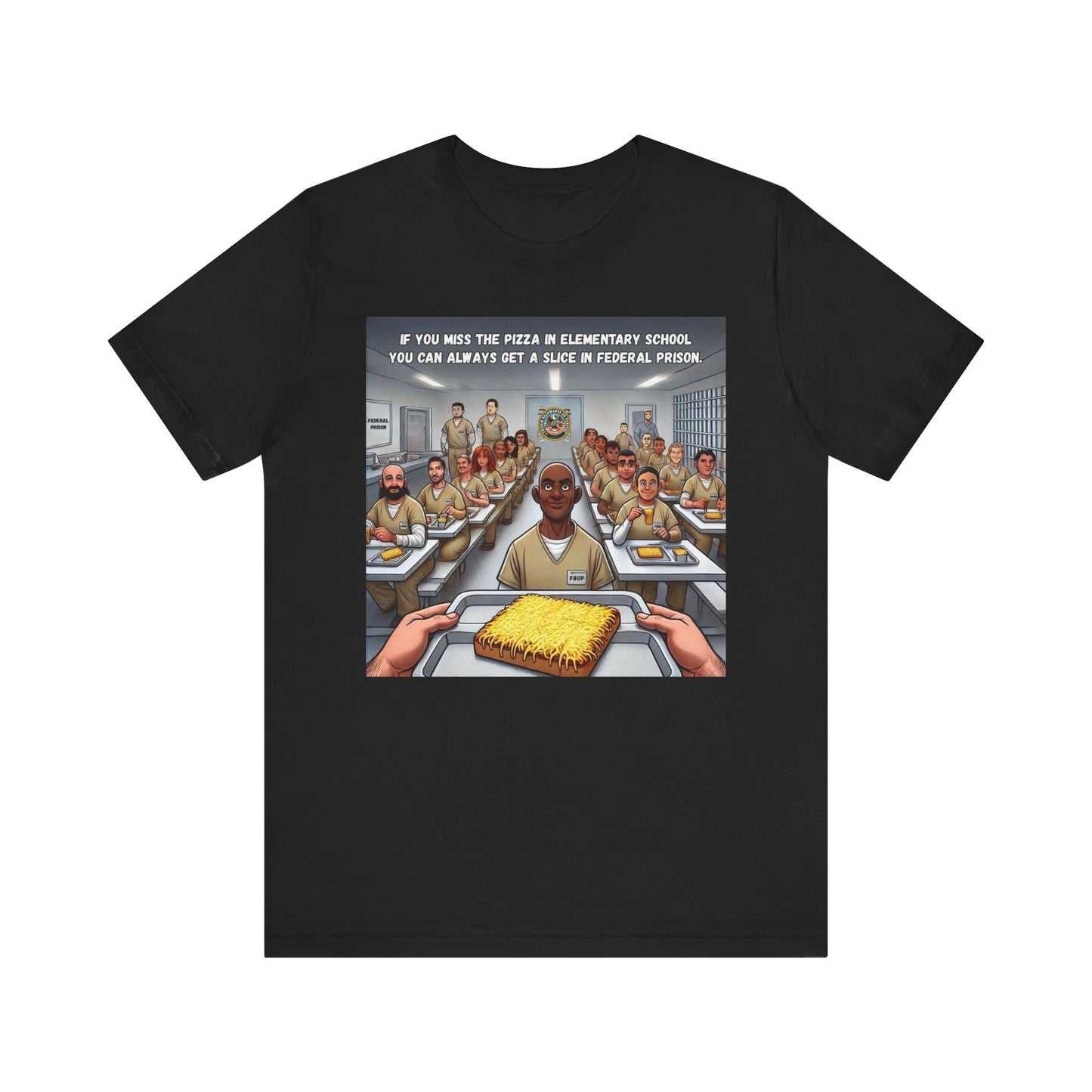 Inmate eating Pizza -  Graphics T-Shirt