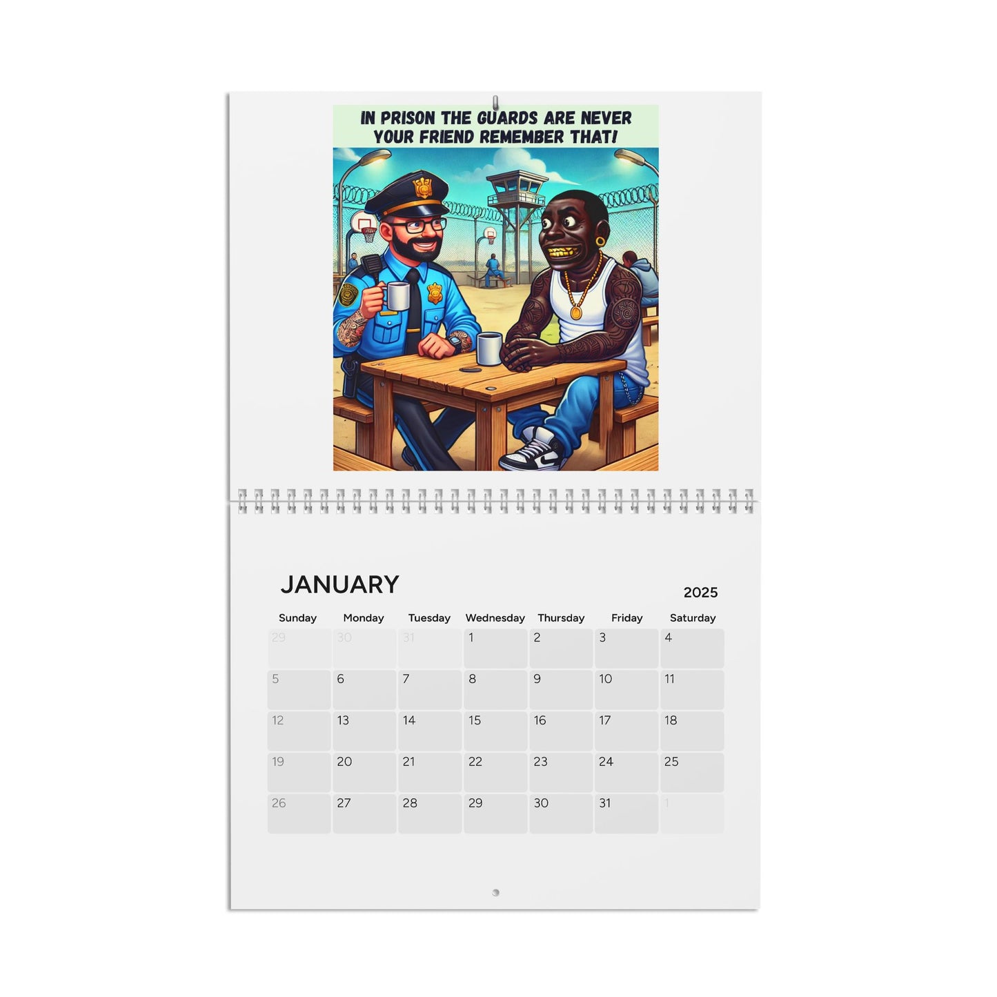 2025 Motivational FBOP Graphic Wall Calendar